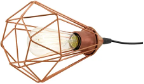 Luminaria decorativa de mesa para lampara base A19, base E27. 230V, hasta 60W. Dry Location