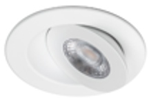 Luminaria para empotrar en cielo 4" de LED integrado 9 W, 3000 K, 750 lm. Dimeable ELV/TRIAC. Wet Location