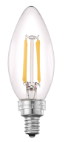 Lampara LED de filamento tipo candelabra, de base E12 de 5W 450lm 4000K