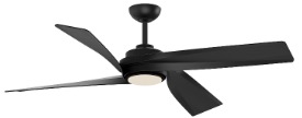 Ventilador de Cielo Horizon 56" de LED integrado 20W 3000K. Control remoto incluido. Damp Location