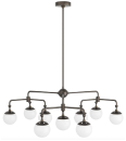 Luminaria decorativa colgante, para lampara base E12. 110‑120V, hasta 40W. Damp Location