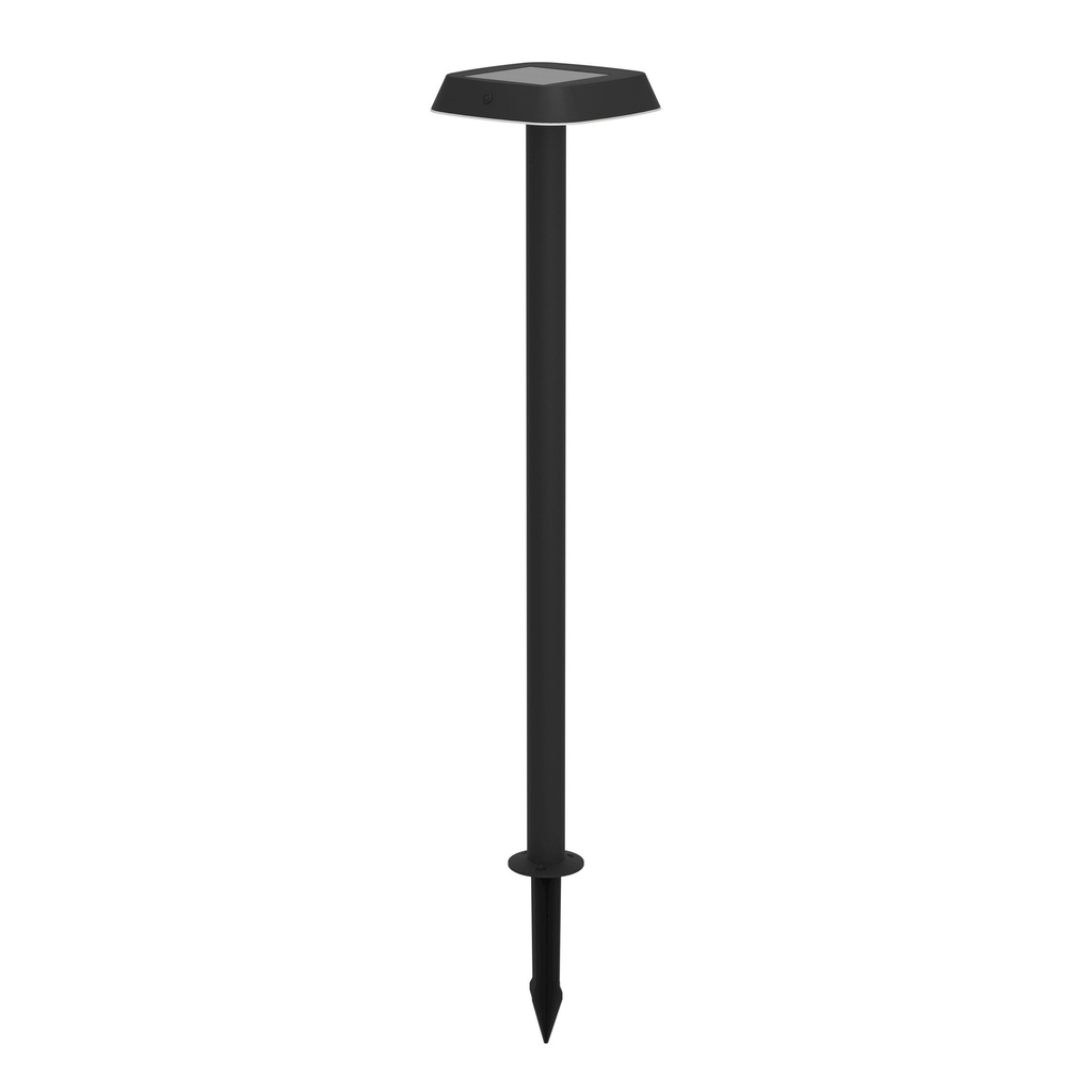 Luminaria tipo bolardo solar de LED integrado con sensor, 8,8 W, 1030lm, 3000 K. No Dimeable. Wet Location