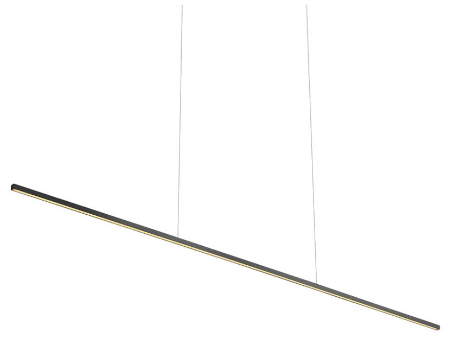 Luminaria decorativa colgante 60" de LED integrado 42W, CCT 3000K, 3390lm. Dimeable TRIAC/ELV