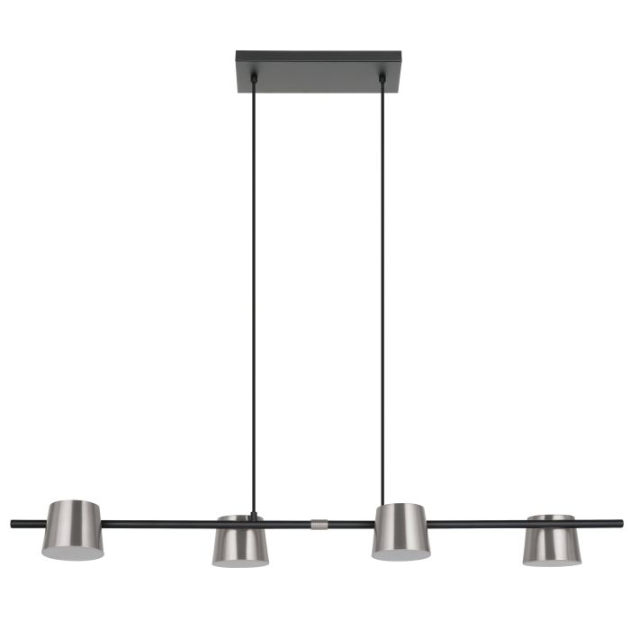 Luminaria colgante lineal de 4 lamparas base GU10