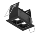 Luminaria de empotrar de LED integrado 3" 3W, 120lm, con switch 27-30-35-40-5000K. Dimeable.