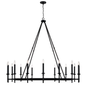 [445202IH] Luminaria decorativa colgante 60"W x 52"H para 16 lamparas base E12