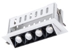 [R1GAT04-F927-WTBK] Luminaria para empotrar en cielo de LED integrado 8W, 1600lm, 2700K. Dimeable. Wet Location