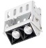 [R1GAT02-S927-WTBK] Luminaria doble para empotrar en cielo de LED integrado 8W, 800lm, 2700K. Dimeable ELV, TRIAC, 0-10V. Wet Location