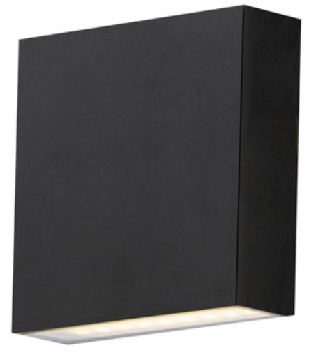 [E23212-BK] Luminaria tipo aplique de exterior 4.75" de LED integrado 8 W, 3000 K, 500 lm. Dimeable TRIAC/ELV. Wet Location