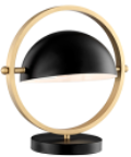 [LS-23757BLK/AB] Luminaria decorativa de mesa para lampara base A (E26). 120 V, hasta 60 W. Dry Location