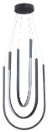 [PCR-1654LEDP-MB] Luminaria decorativa colgante, de LED integrado 62 W, 3000 K, 2000 lm. Dimeable. Damp Location