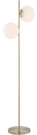 [LS-83617GOLD/FR] Luminaria decorativa de pie, para lampara base E27. 120 V, hasta 25 W x2. Dry Location