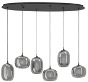 [390415] Luminaria decorativa colgante de LED integrado 6 × 3,7 W, CCT 2700‑6500K, 3060lm. Dimeable. Dry Location.