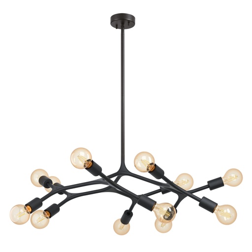 [204295A] Luminaria decorativa colgante para lámpara base E26. 120 V, hasta 12 × 60 W. Dry Location.