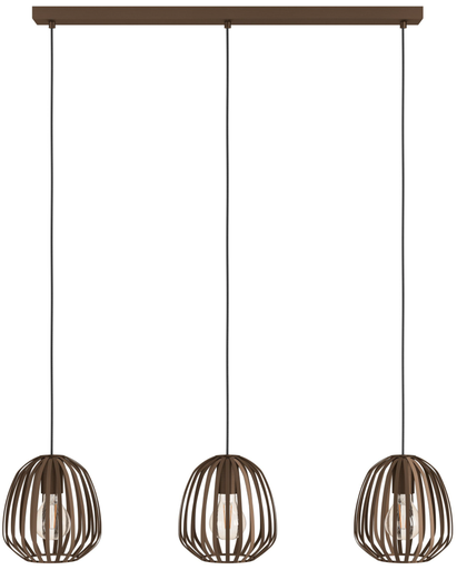 [901098] Luminaria decorativa colgante, para 3 lámparas base E27. Hasta 40 W. Dry Location