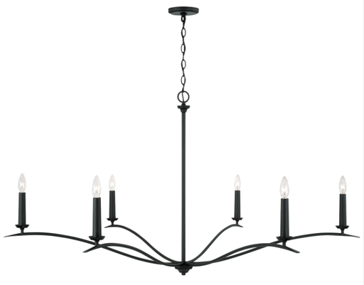 [450661BI] Luminaria decorativa colgante 57" para 6 lamparas base E12