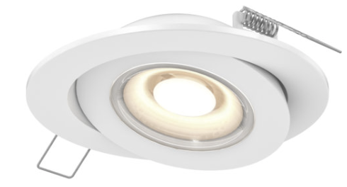 Luminaria de empotrar en cielo 4" dirigible de LED integrado, de 9W, CCT 27-30-35-40-5000K, 800lm. Dimeable TRIAC. Damp Location