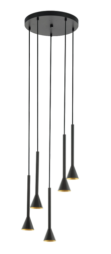 [97606] Luminaria decorativa colgante para 5 lamparas base GU10