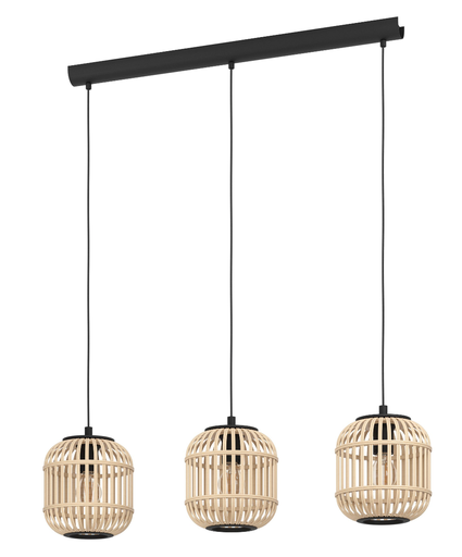 [43217] Luminaria decorativa colgante para 3 lamparas base E27