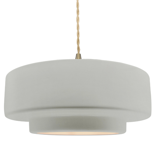 [CER-6545-BIS-BRSS-BEIG-TWST] Luminaria decorativa colgante para una lampara base E26