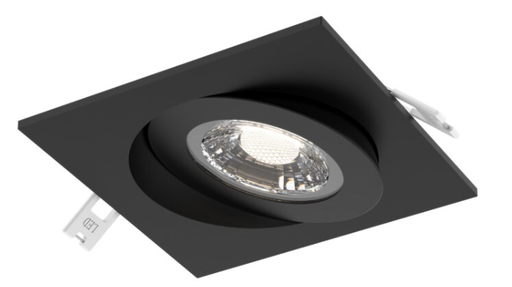 Luminaria dirigible cuadrado de 4" de LED integrado de 9W, 850lm, CCT 27-30-35-40-5000K. Dimeable. Damp Location