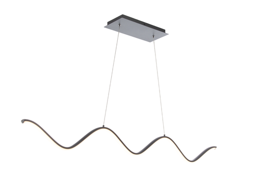 [PD-33244-BK] Luminaria decorativa colgante de LED integrado 44" 36W, 3000K, 1512lm. Dimeable TRIAC / ELV