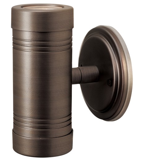 [23026LEDMGLP-BRZ/CLR] Luminaria tipo aplique para exterior para 2 lamparas base GU10