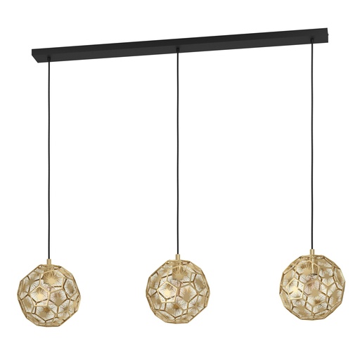 [39757] Luminaria decorativa colgante para 3 lamparas base E27